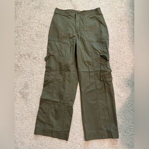 Abercrombie & Fitch Curve Love Green Cargo Pants
